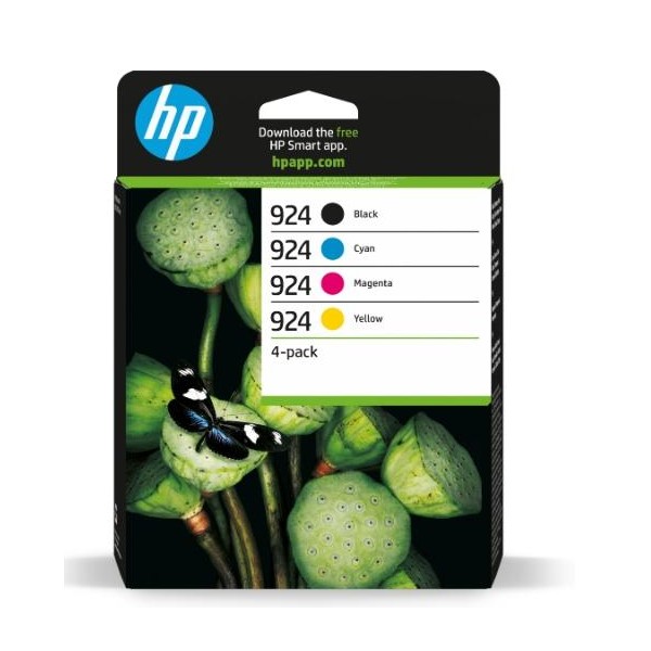 Hp tinta bk/ c / m / y officejet/pro 8120 and 8130 series - nº 924 (pack 4)
