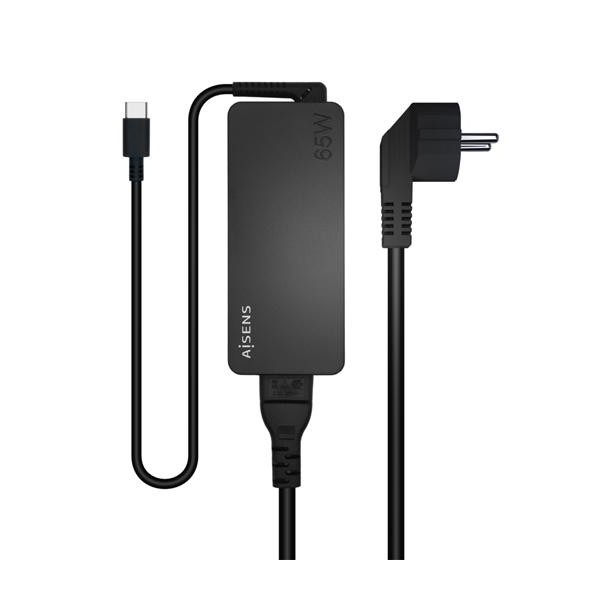 Aisens cargador 65w, 1xusb-c pd3.0, negro 1,8 m