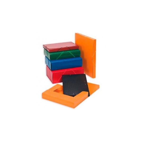 Carchivo carpeta de proyectos 12cm montada cartón compacto pintado brillo con gomas folio verde