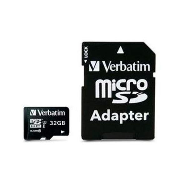 Verbatim tarjeta micro sdhc 32gb clase 10 c/adaptador