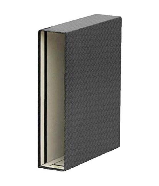 Elba cajetín para a.palanca y c.anillas a4 lomo 85mm cartón forrado microcanal negro