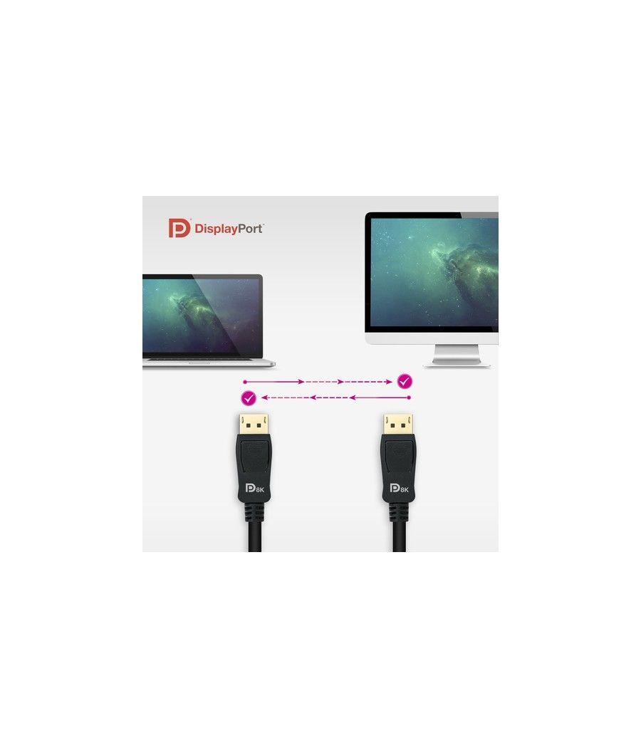 Nanocable 10.15.2501 cable DisplayPort 1 m Negro - Imagen 6