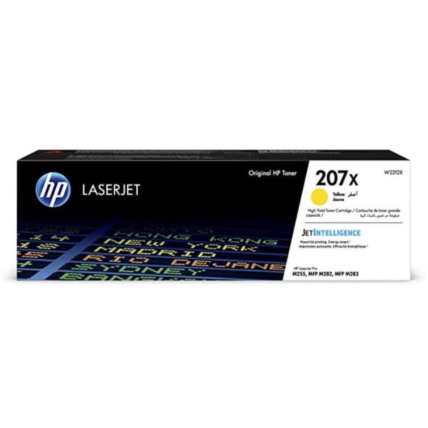 Hp toner amarillo laserjet color pro mfp /m282nw/m283fdn/m283fdw/pro m255dw - nº 207x