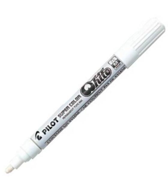 Pilot marcador permanente desechable blanco medio pack 12 unidades