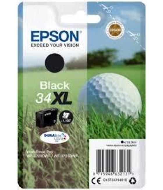 Epson cartuchos de tinta negro durabrite ultra ink, 34xl, embalaje individual, 1 x 10,8 ml
