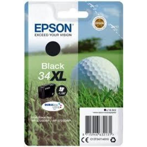 Epson cartuchos de tinta negro durabrite ultra ink, 34xl, embalaje individual, 1 x 10,8 ml