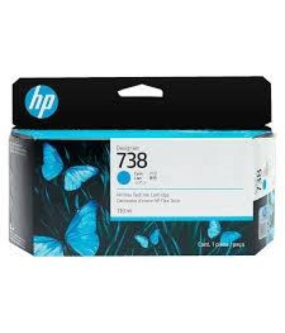 Hp tinta cian designjet 738