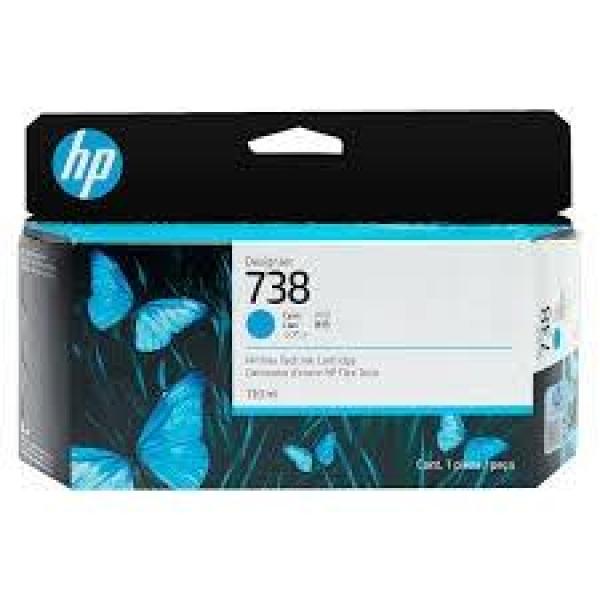 Hp tinta cian designjet 738