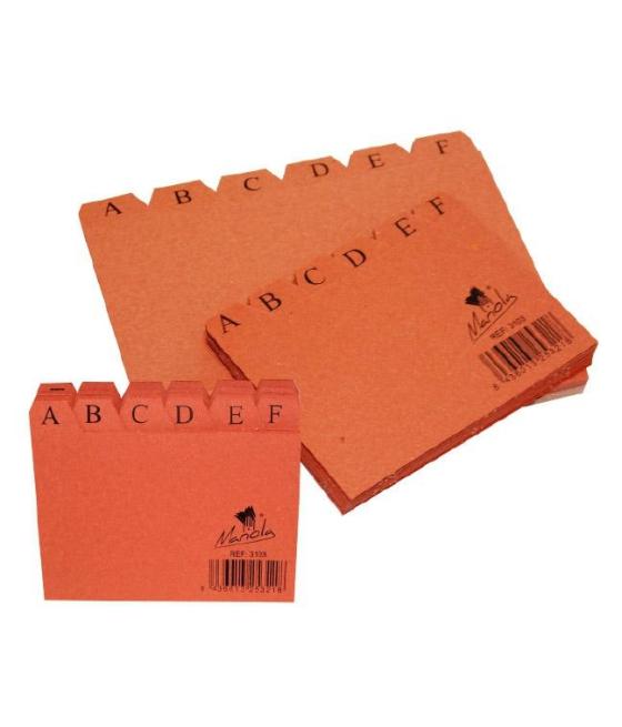 Mariola índice para ficheros a-z 200x120 cartón cuero