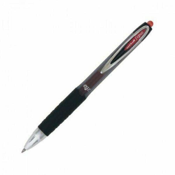 Uniball rollerball signo umn-207e retráctil 0.7mm rojo caja 12 ud