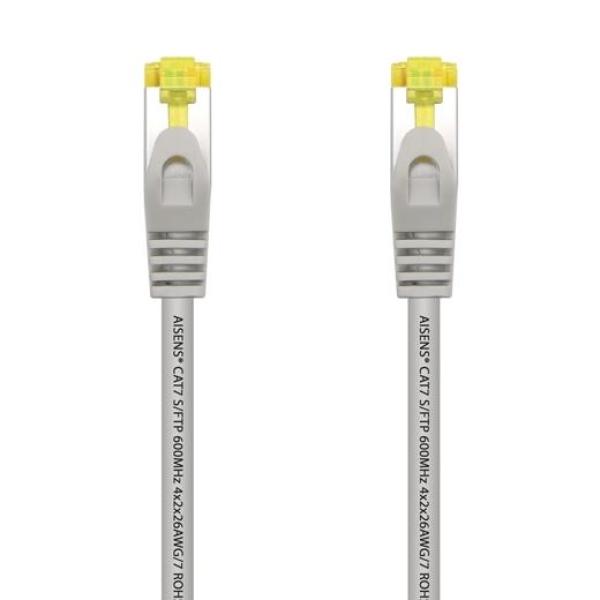 Aisens cable de red latiguillo rj45 lszh cat.7 600mhz s/ftp pimf awg26 gris 50cm