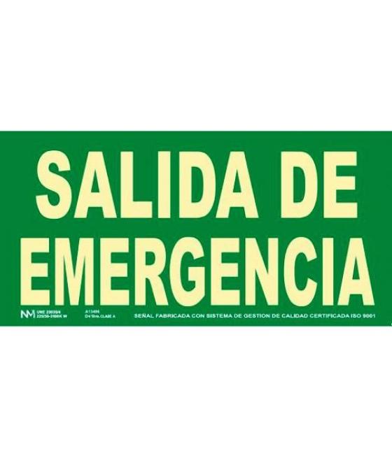 Archivo 2000 señal "salida de emergencia" 320x160mm pvc 700 micras verde
