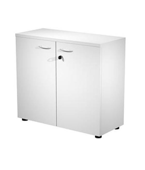 Artexport armario bajo presto con puertas 1 estante 22mm regulable con trasera blanco