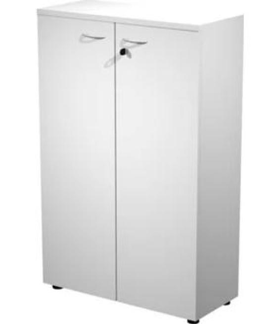 Artexport armario medio presto con puertas 2 estantes 22mm regulables con trasera blanco