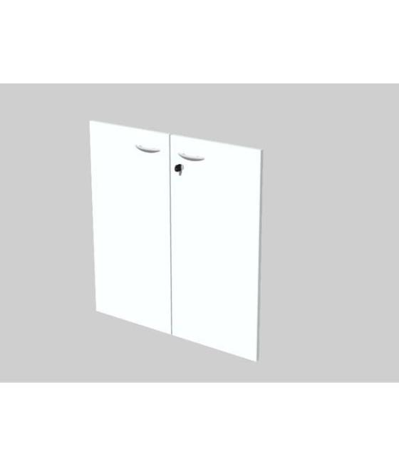 Artexport pareja de puertas para estantería baja presto 18mm con cerradura blanco