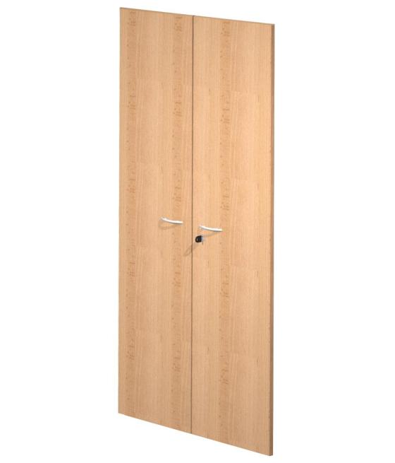 Artexport pareja de puertas para estantería alta presto 18mm con cerradura haya