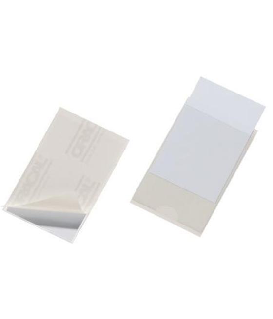 Durable pocketfix bolsa de 10 fundas autoadhesivas 90x57mm pvc transparente -10u-
