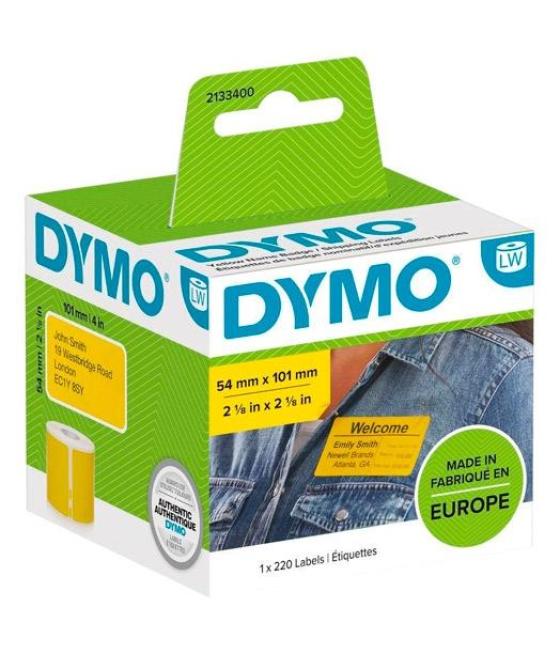 Dymo etiquetas de transferencia termica label writer, amarillo de 54x101mm (a x l). etiquetas grandes de identificación/envío. r