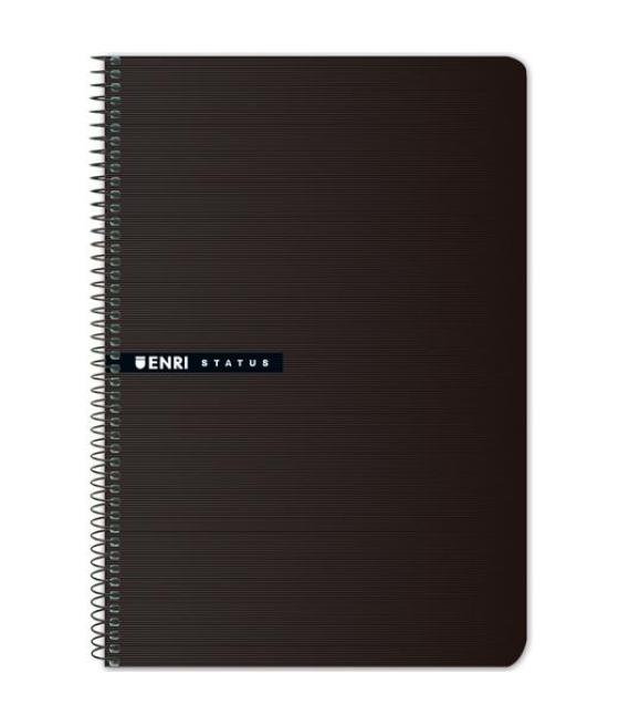 Enri status cuaderno espiral 4º 70 gr t/ dura 100h 4x4 negro