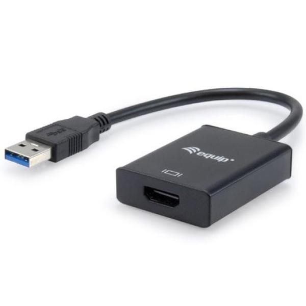 Equip cable adaptador usb 3.0 macho a hdmi hembra negro