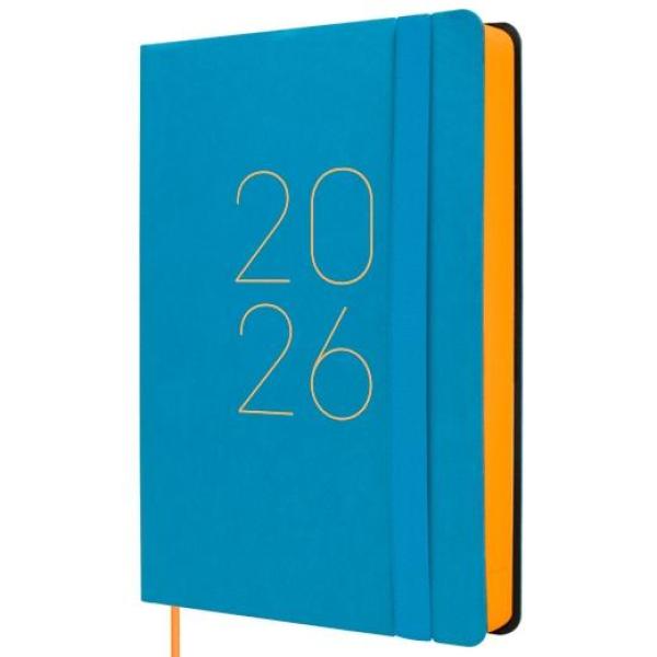 Finocam agenda flexi lisa f4-118x168mm 1dp tapa blanda azul 2026