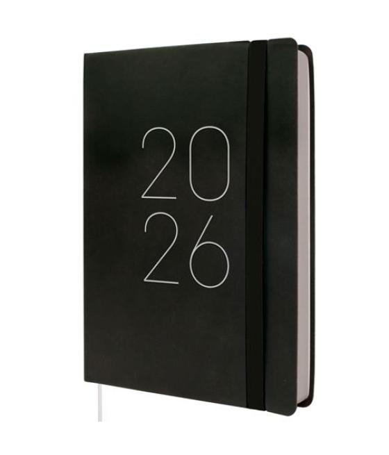 Finocam agenda flexi lisa fa5-148x210mm 1dp tapa blanda negro 2026