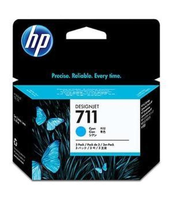 Hp tinta cian designjet t120/t520 - nº 711 (pack 3)