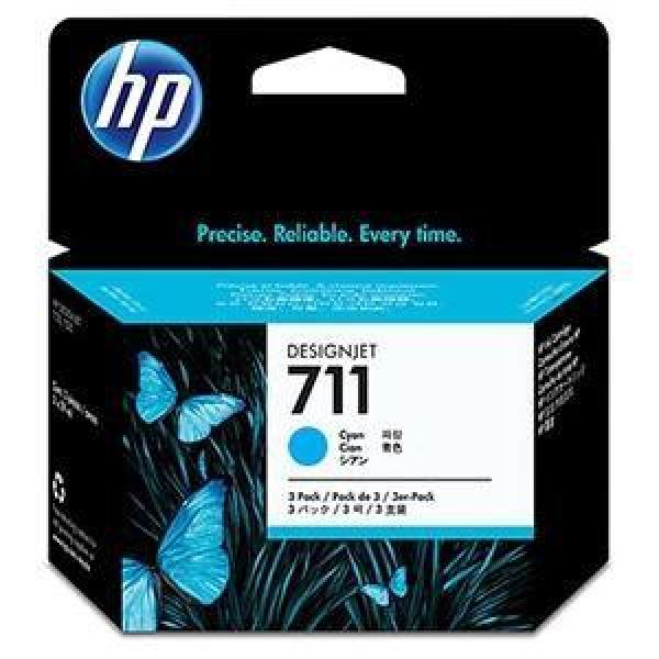 Hp tinta cian designjet t120/t520 - nº 711 (pack 3)