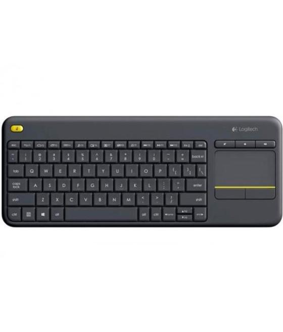 Logitech teclado k400 plus inalámbrico qwerty español negro