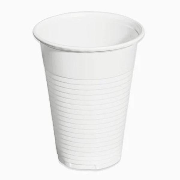 Maxi products vaso irrompible 220cc plástico blanco - pack 100 und -
