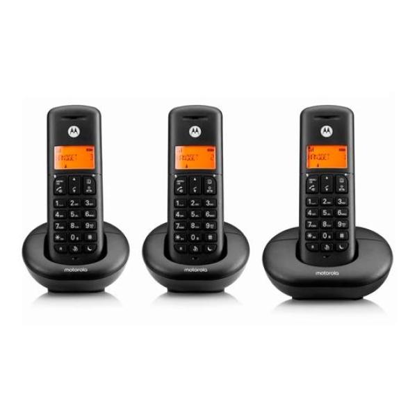 Motorola telefono inalambrico e203 negro dect trio