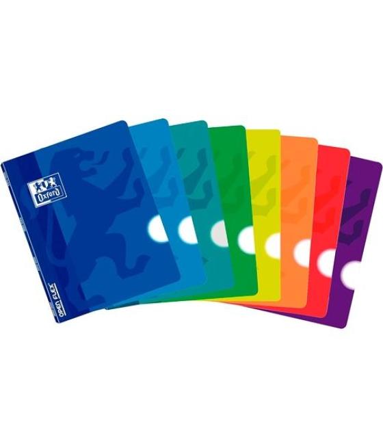 Oxford libreta grapada openflex a4 80h liso tapa plástico colores surtidos