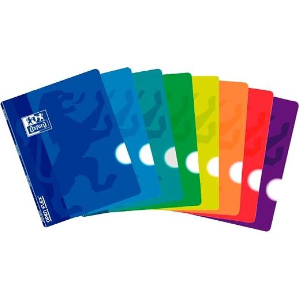 Oxford libreta grapada openflex a4 80h liso tapa plástico colores surtidos
