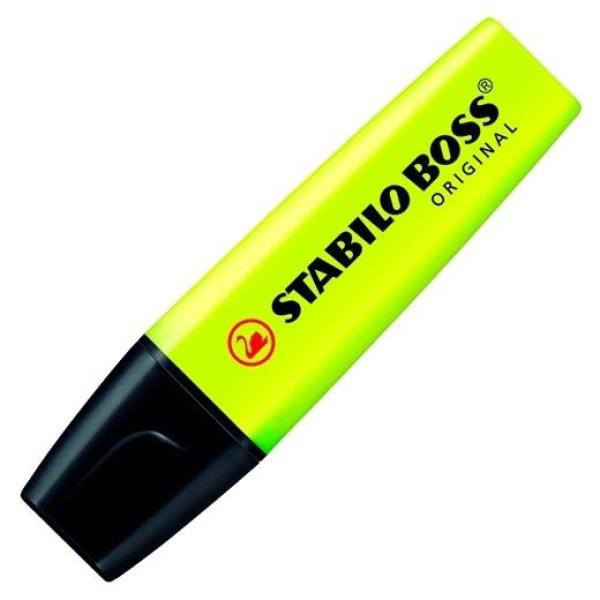 Stabilo marcador fluorescente boss original amarillo
