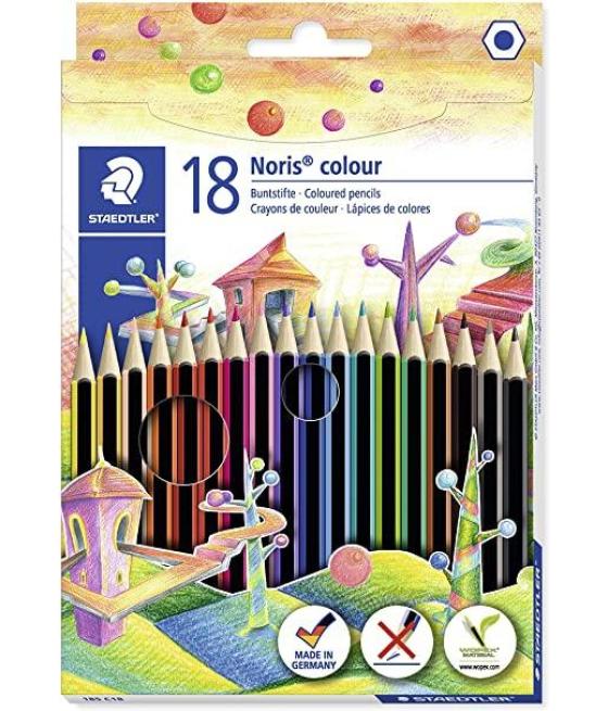 Staedtler lápices de colores noris colour wopex ecológico surtidos estuche 18 ud