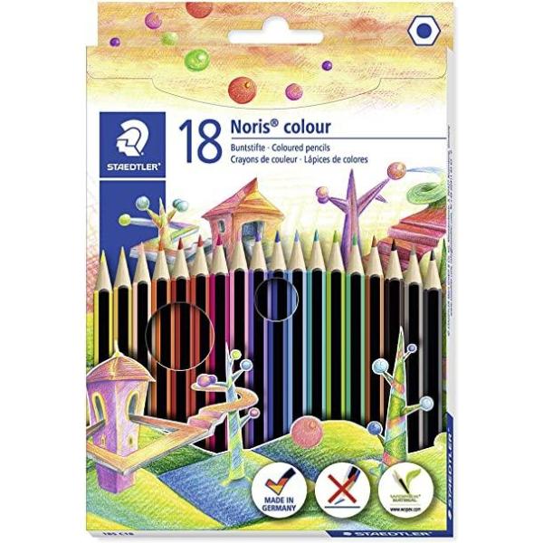 Staedtler lápices de colores noris colour wopex ecológico surtidos estuche 18 ud