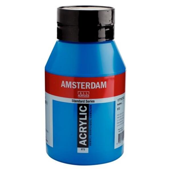 Talens amsterdam standard series colores acrílicos bote 1000ml cian primario