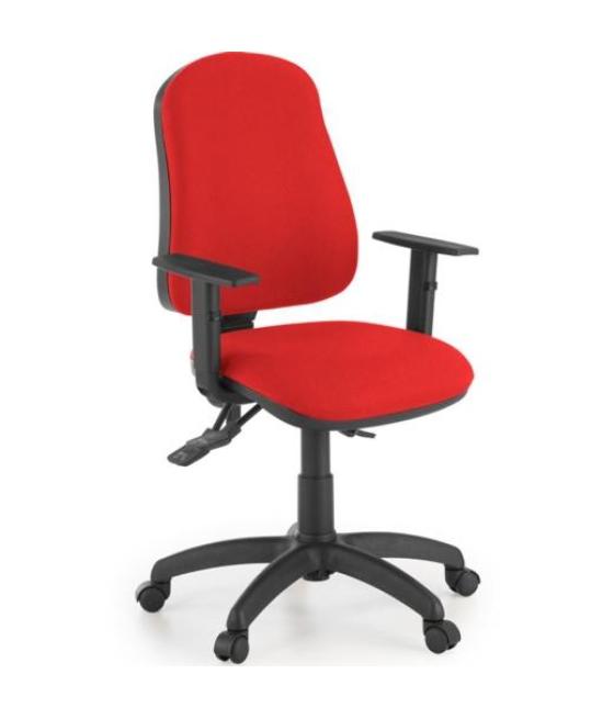 Unisit silla administrativa sincro simple roja reposabrazos ajustables