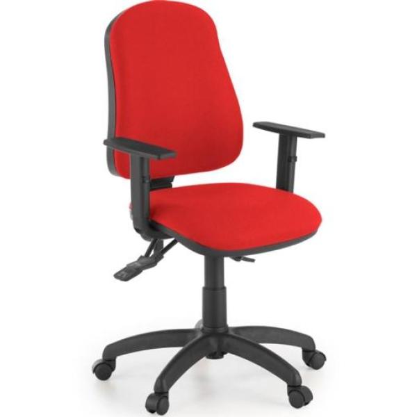 Unisit silla administrativa sincro simple roja reposabrazos ajustables
