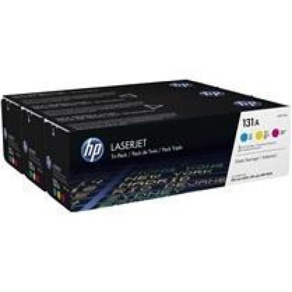Hp nº131a pack 3 toner cian/magenta/amarillo hp laserjet pro 200 m251n/nw