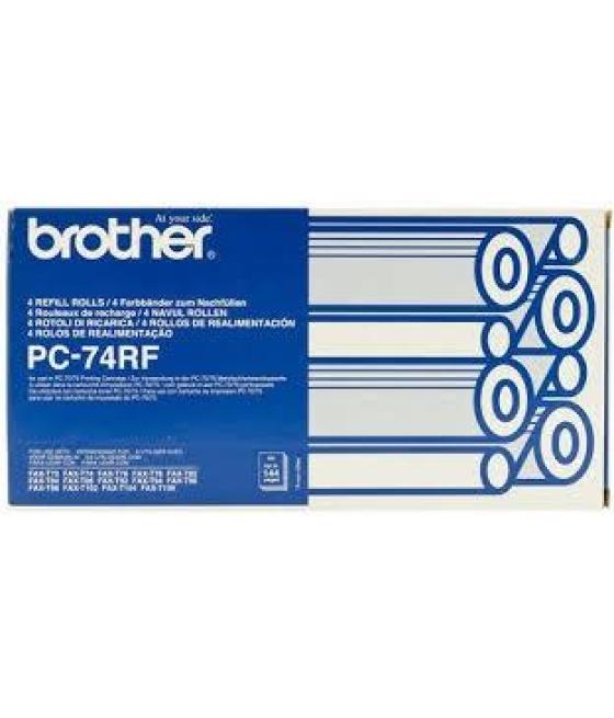 Brother recambio 4 bobinas negro t-72/74/76/78/84/94/96/104/106