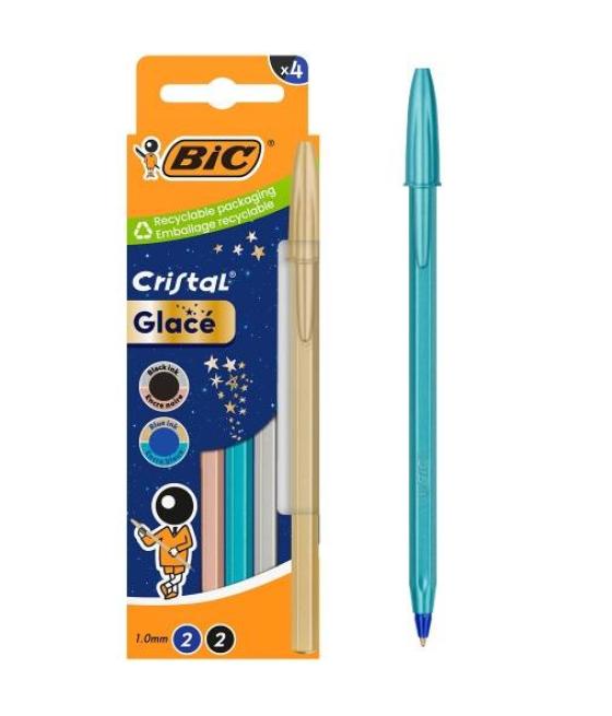 Bic bolígrafo cristal glace 1.0mm blíster 4 ud
