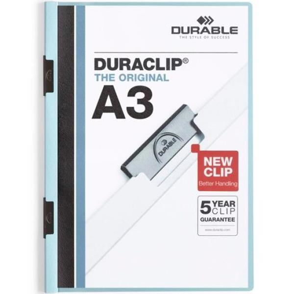 Durable carpeta dossier pinza duraclip 60 a3 azul