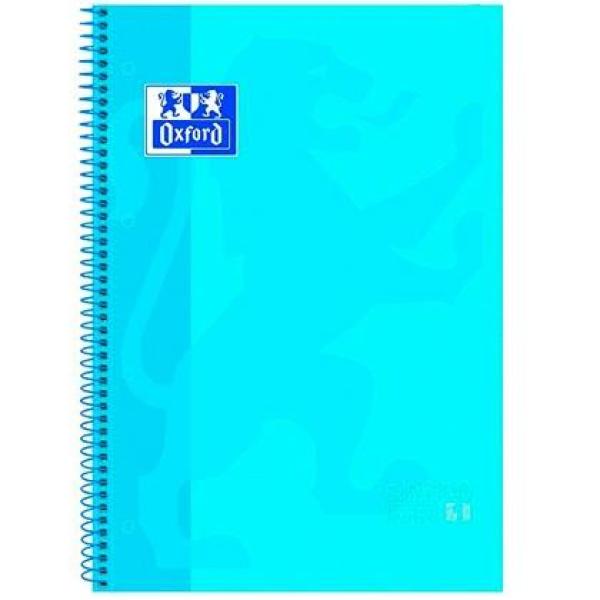 Oxford cuaderno classic europeanbook 1 write&erase 80h a4+ 5x5mm microperforado t/extradura turquesa