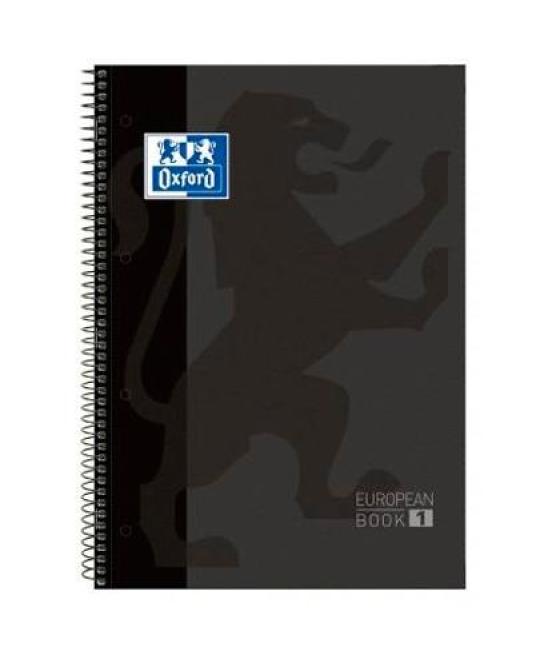 Oxford cuaderno classic europeanbook 1 write&erase 80h a4+ 1 linea microperforado t/extradura negro