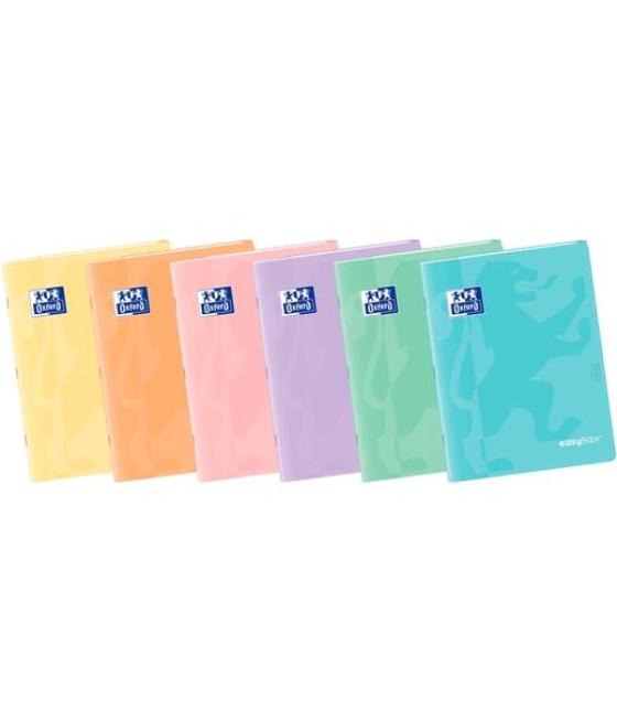 Oxford libreta grapada easybook 48h a4 4x4mm tapa de plástico c/surtidos pastel