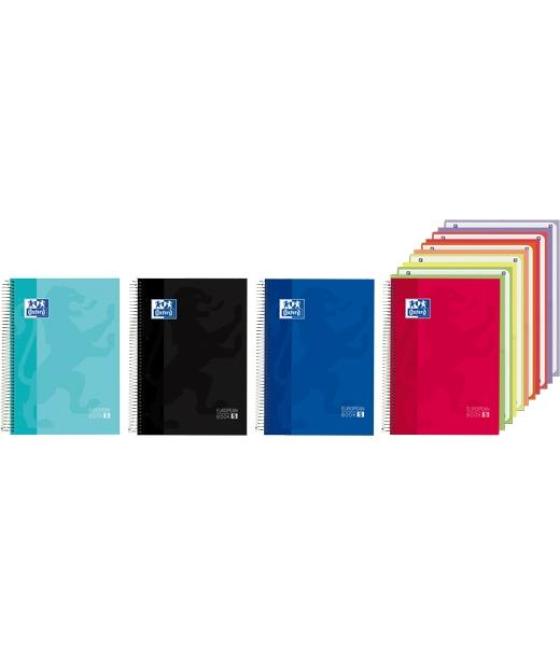 Oxford cuaderno europeanbook 5 classic + 5 bolsas a4+ 150h 5x5 write&erase tapa extradura colores surtidos