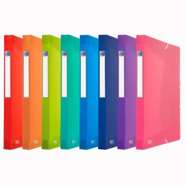 Oxford carpeta de proyectos urban pp translúcido lomo 25mm con gomas a4+ colores surtidos