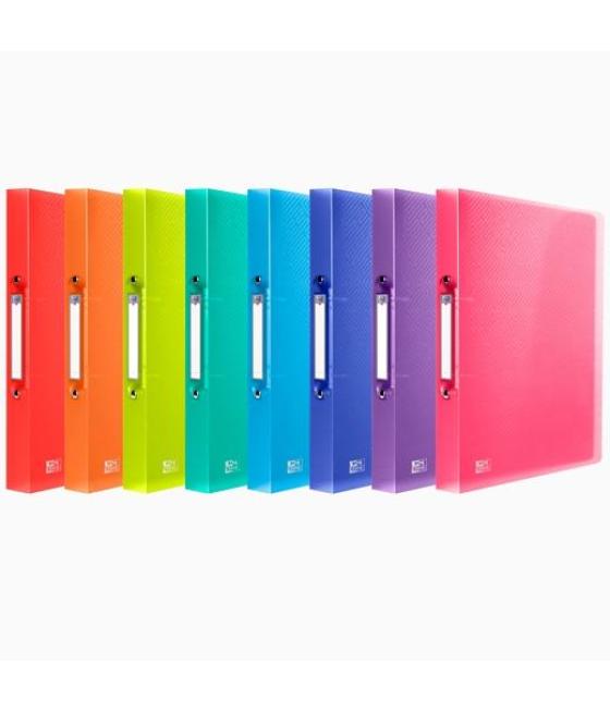 Oxford carpeta de anillas 2x30 urban pp a4 colores surtidos translúcidos