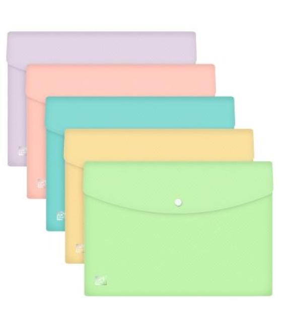 Oxford sobres con broche urban a4 plástico rígido c/surtidos pastel